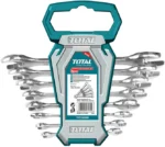 Total THT102386  8pcs double open end spanner set Size:6-22mm