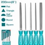 Total THT918516  5 Pcs steel file set/8” Length:200mm, T12 Steel