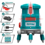 Total TLL306505 Self-leveling line laser(Red laser beams)
