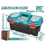 Total TPBX0201  20" Plastic tool box
