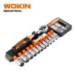 WOKIN 14 PCS 1/4" RATCHET HANDLE WITH SOCKETS SET