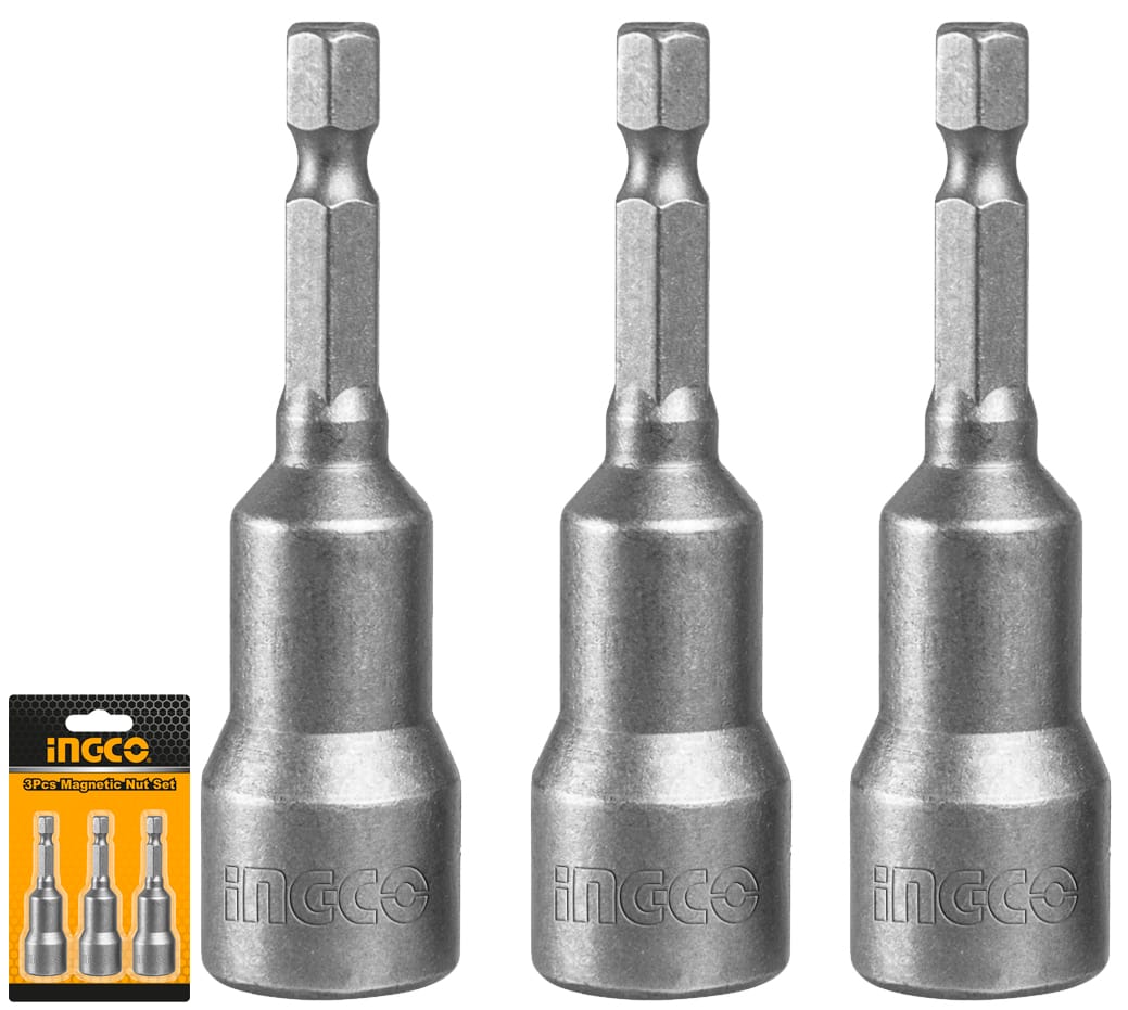 AMN0831 INGCO 3 Pcs impact magnetic nut set - Image 1