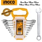 INGCO "8pcs combination spanner set Size:6-19mm