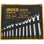 INGCO 12pcs combination spanner set Size:6-24mm