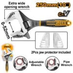 INGCO 2 IN 1 adjustable wrench - Image 2