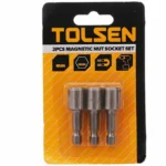 TOLSEN 3PCS MAGNETIC NUT SOCKET SET 10mm