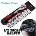Ratchet Socket Spanner Set 11Pcs - Image 4