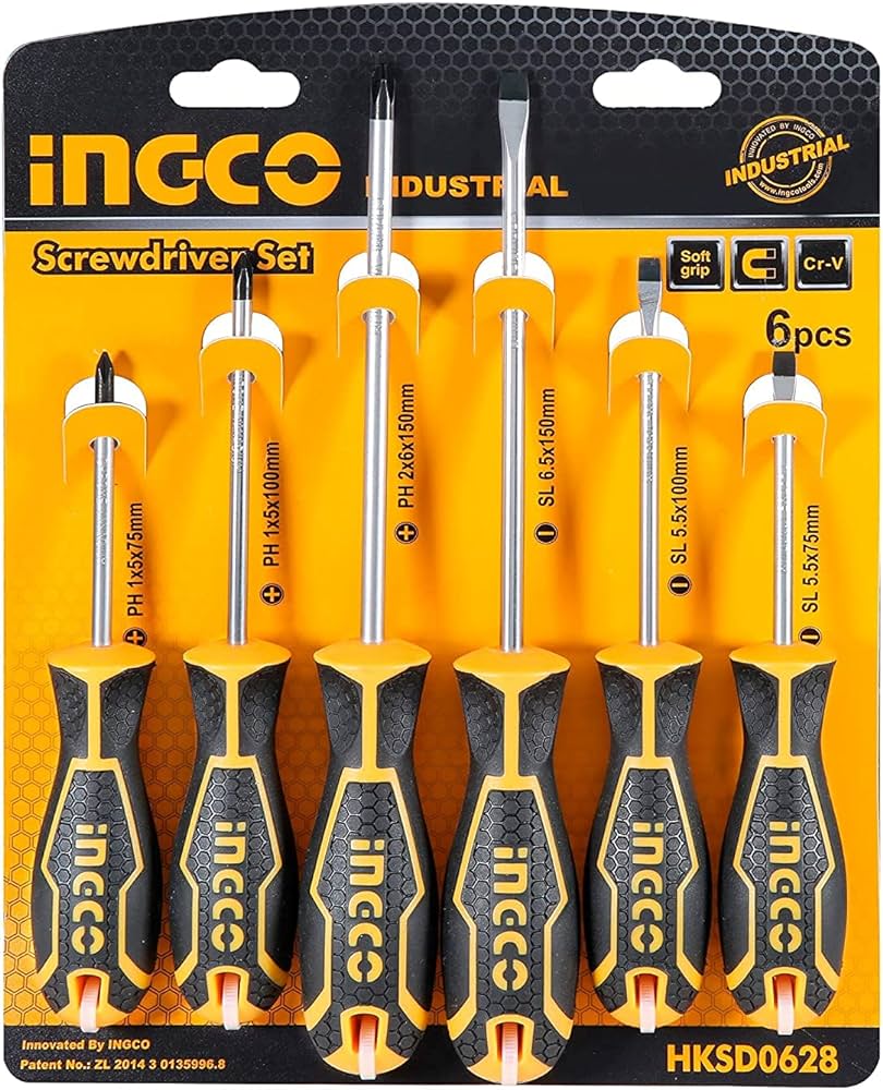 81OSY9aVRIS._AC_UF1000,1000_QL80_ INGCO 6 Pcs screwdriver set - Image 1