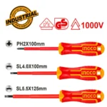 INGCO 3 Pcs insulated screwdriver set - Image 2