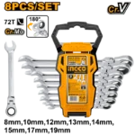 ingco 8 Pcs flexible ratchet spanner set - Image 2