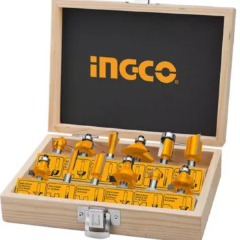 INGCO 12 Pcs router bits set(8mm)