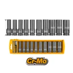 INGCO 10 Pcs 1/2" deep impact socket set - Image 2