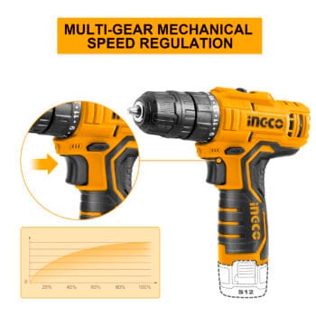 INGCO Lithium-ion cordless drill 12V