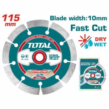 TOTAL Dry diamond disc 115(4-1/2")X22mm