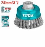 TOTAL Wire cup brush Dia: 75mm, 3"