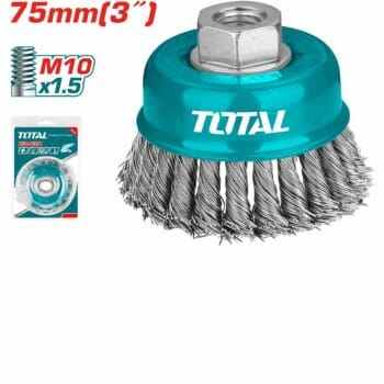 TOTAL Wire cup brush Dia: 75mm, 3"