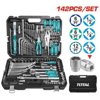 TOTAL 142 Pcs combination tools set