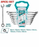 TOTAL   8pcs Ratchet Spanner Set