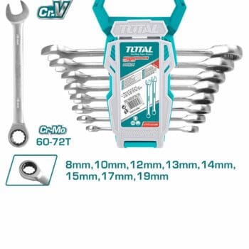 TOTAL   8pcs Ratchet Spanner Set