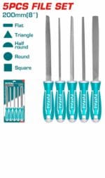 TOTAL THT918516  5 Pcs steel file set/8”
