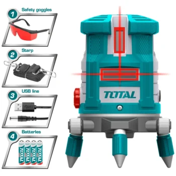 TOTAL Self-leveling line laser(Red laser beams