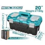 TOTAL 20" Plastic tool box
