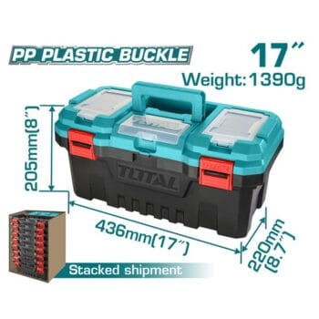 TOTAL 17" Plastic tool box