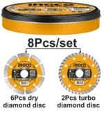 INGCO Diamond discs set(8 Pcs/set)