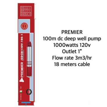 PREMIER 100M DC WELL PUMP 1000 WATTS
