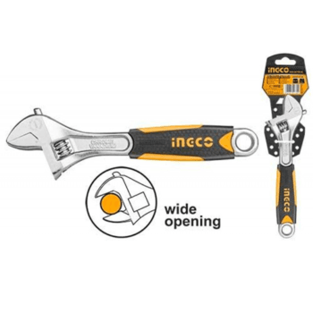 INGCO Adjustable wrench Length:200mm(8"),CrV