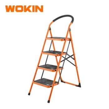 WOKIN 682004 STEEL LADDER, 150KG/4STEPS