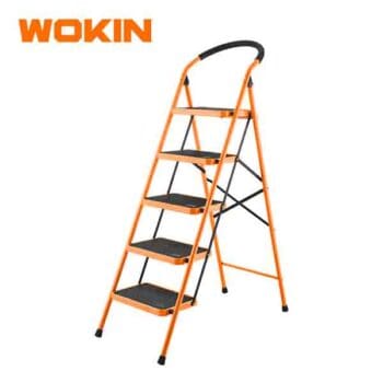 WOKIN 682005 STEEL LADDER, 150KG/5STEPS