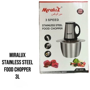 MIRALUX STAINLESS STEEL FOOD CHOPPER 3L