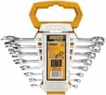 INGCO 8pcs combination spanner set Size:6-19 - Image 2