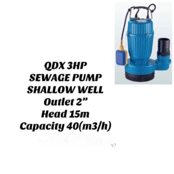 QXD 3HP SEWAGE PUMP SHALLOW WELL