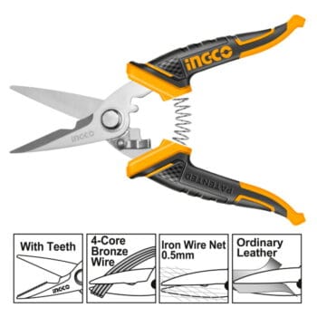 INGCO Electrician's scissors Size:200mm(8")