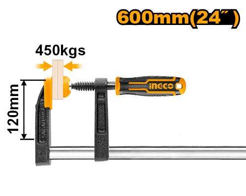 HFC021205-1 INGCO F clamp with plastic handle - Image 1