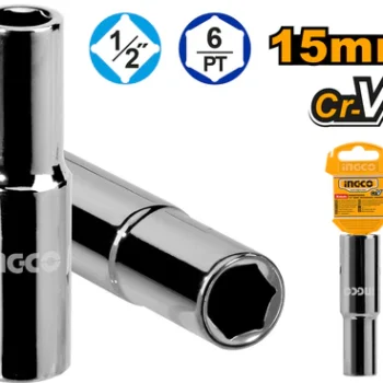 INGCO 1/2" Deep hexagonal socket