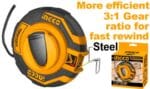 INGCO HSMT8430 Steel measuring tape 30M - Image 3