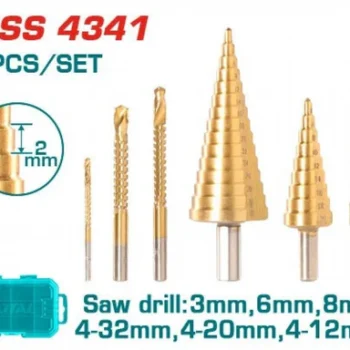 TOTAL TACSD2061   Step drill bit set