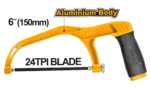 INGCO Mini hacksaw frame Size：150mm（6"） - Image 2