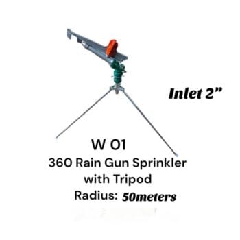 360 rain  gun sprinkler with a tripod