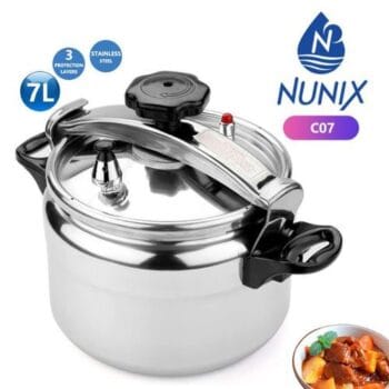 Nunix Aluminum Pressure Cooker - Explosion Proof - 7 L