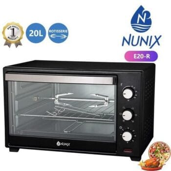 Nunix 20L Electric Rotisserie Oven, 1280W