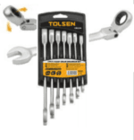 TOLSEN 7PCS FLEXIBLE HEAD COMBINATION GEAR RATCHET SPANNER SET