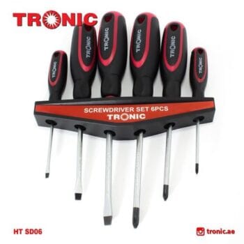 Screwdriver Set 6Pcs Total - 3pcs Slotted & 3pcs Philips