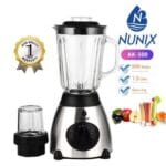 Nunix AK-500 Powerful 2 In 1 Blender With Glass Jar - 1.5L