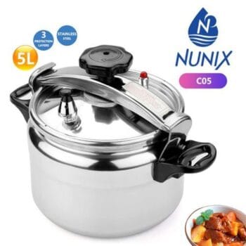 Nunix Aluminium Pressure Cooker - Explosion Proof - 5 Litres