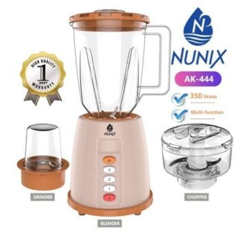 Nunix AK-444 - 3 In 1 Blender, Grinder & Chopper