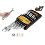 TOLSEN 7PCS FIXED HEAD COMBINATION GEAR RATCHET SPANNER SET - Image 2